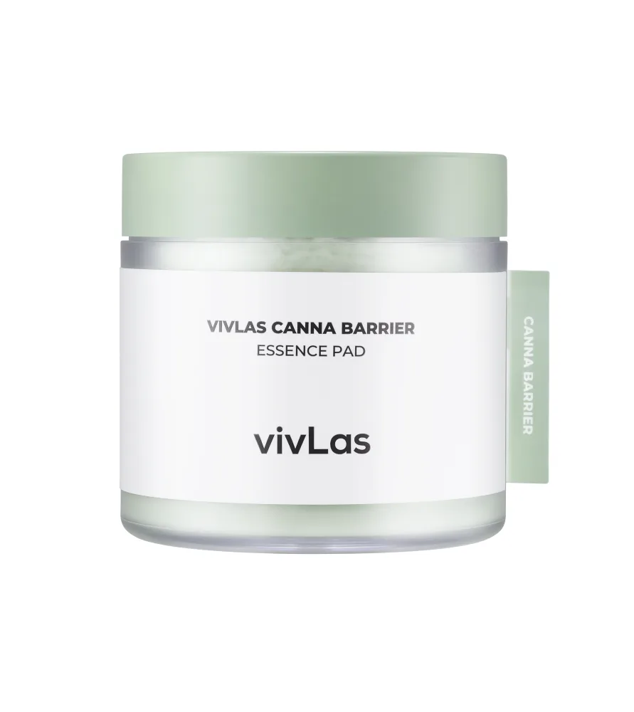 VIVLAS Подушечки косметические, пропитанные эссенцией ЭКСТРАКТ КОНОПЛИ CANNA BARRIER ESSENCE PAD, 150 гр*70 шт