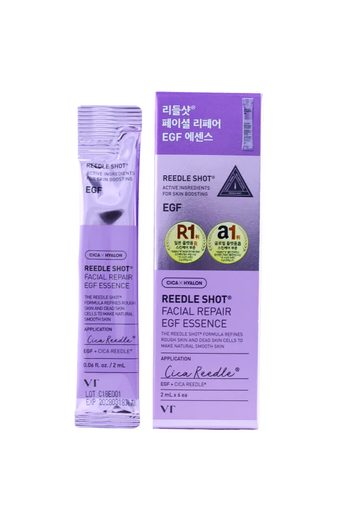 VT COSMETICS Эссенция для лица КОМПЛЕКС EGF и СПИКУЛЫ восстанавливающая VT Reedle Shot Facial, 2 мл*6 шт