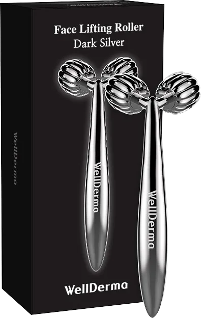 WELLDERMA Механический массажер для лица Face Lifting Roller Dark Silver