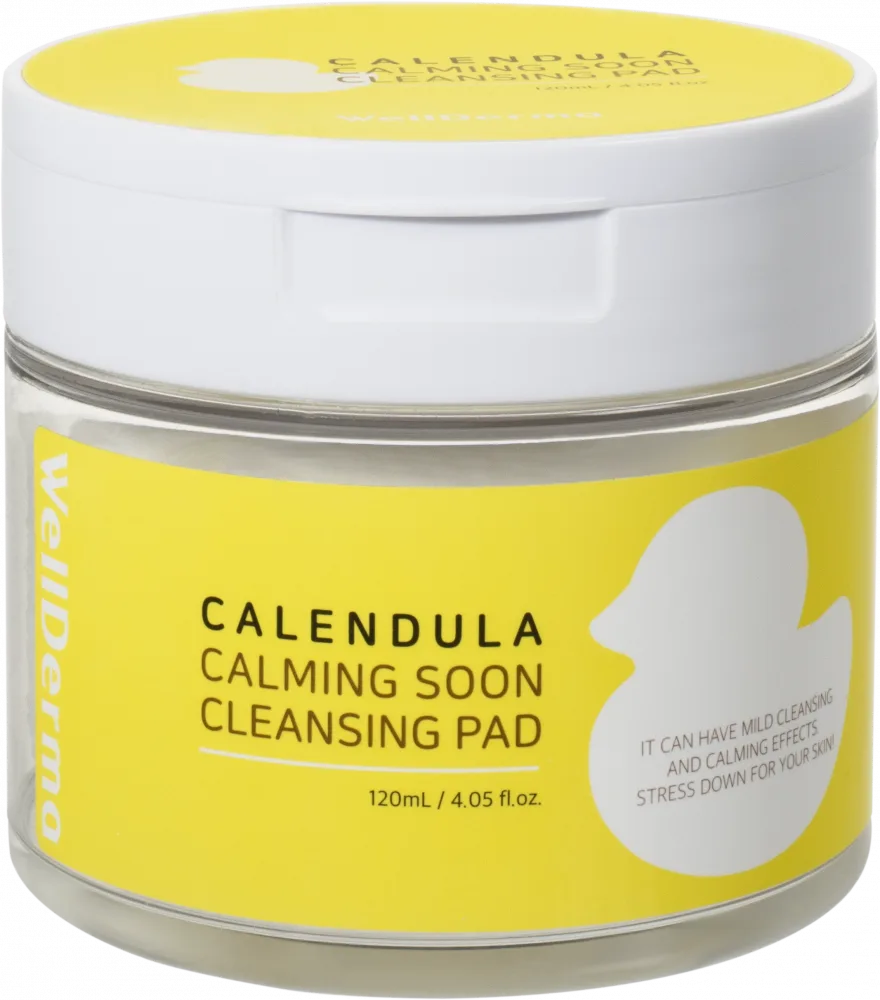 WELLDERMA Подушечки косметические, пропитанные тоником ОЧИЩЕНИЕ Calendula Calming Soon Cleansing Pad