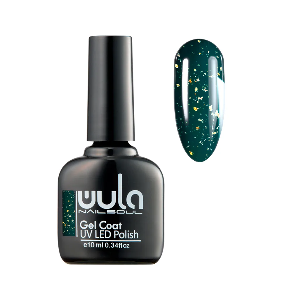 WULA NAILSOUL Гель- лак для ногтей Nailsoul Gel Coat UV LED Polish с поталью Golden Drops ТОН 783