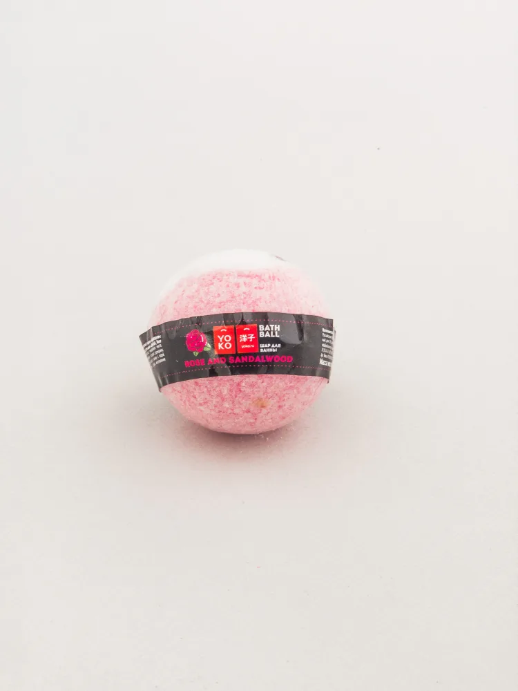 YOKO Бурлящий шар для ванны АЛЫЕ РОЗЫ и САНДАЛ Rose And Sandalwood