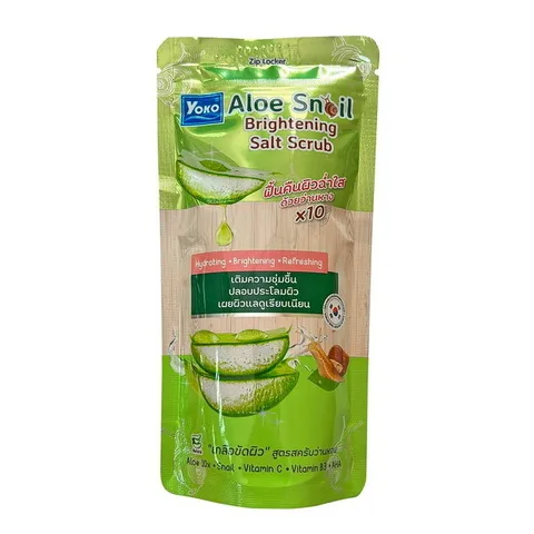 YOKO Скраб для тела солевой АЛОЕ ВЕРА И МУЦИН УЛИТКИ Aloe Snail Brightening Salt Scrub
