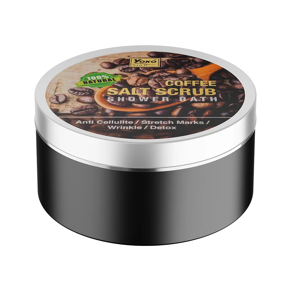 YOKO Скраб солевой КОФЕ gold coffee salt scrub shower bath