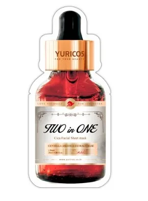 YURICOS Маска для лица 2в1 CICA&УЛИТКА