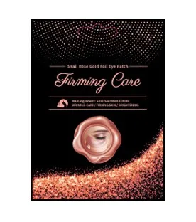 YURICOS Патчи для глаз с фольгой РОЗОВОЕ ЗОЛОТО И МУЦИН УЛИТКИ Firming Care Snail