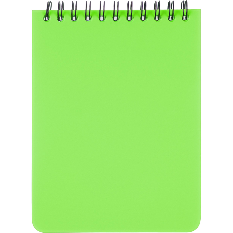 Блокнот А6,60л,кл,спир,пласт.обл,тонир.бл. Attache Bright colours Лайм