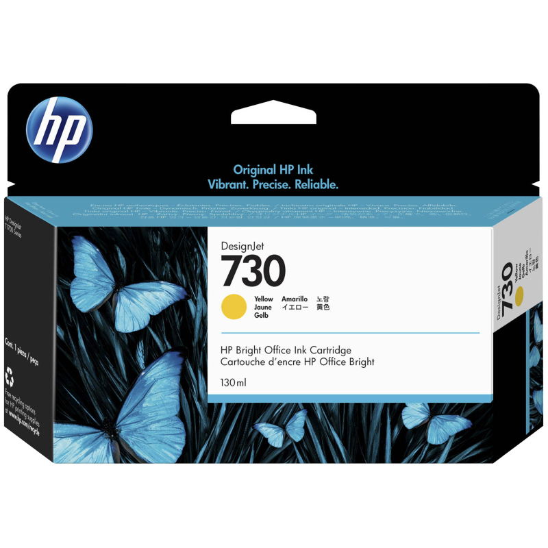Картридж струйный HP 730 P2V64A жел. (130мл) для T1700
