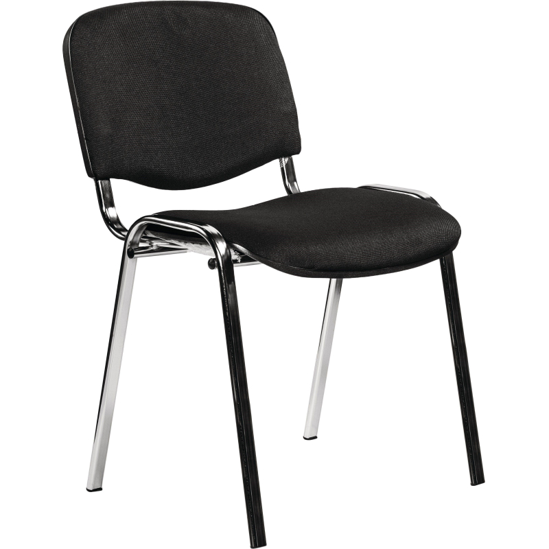 Стул SK5_AL_Персона 3 (ИЗО) хром, ткань черная