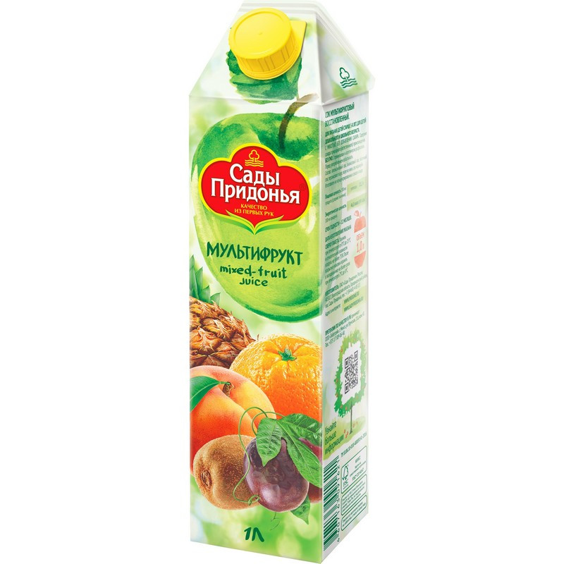 Сок Сады Придонья мультифруктовый с мякотью 1л
