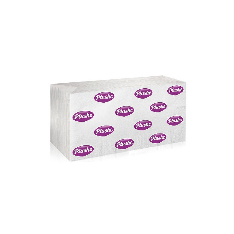 Полотенца бумажные д/дисп Plushe Light Vслож 1сл бел цел 200л/уп V200 ПЧ