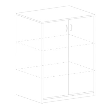 Шкаф SL Imago   средний закр. СТ-2.3 белый (крем) (СТ-2,Д-2Пр,Д-2Л)