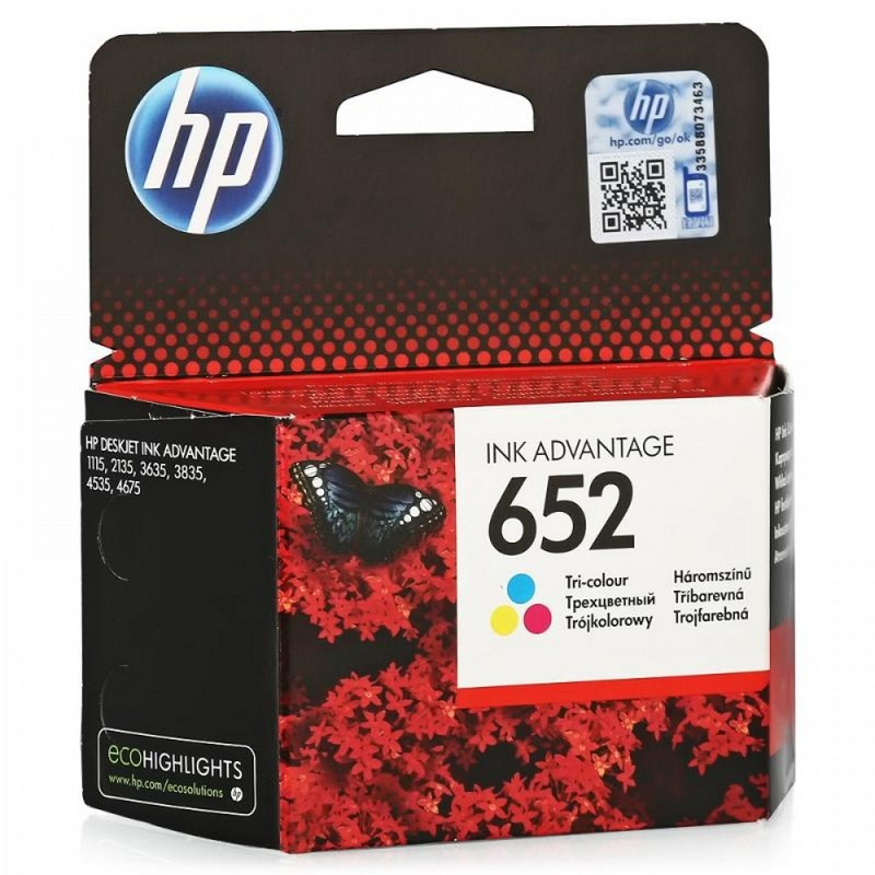 Картридж струйный HP 652 F6V24AE CMY цв. для DJ2135/3635/3835