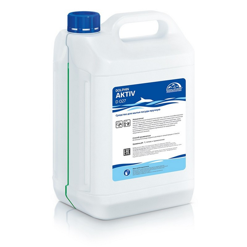 Профхим д/посуды д/ручного мытья и обезжир Dolphin/Aktiv (D027), 5л