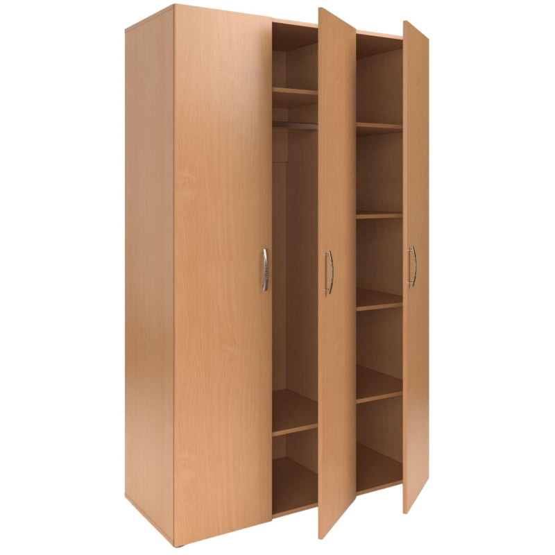 Шкаф для одежды MET_МДО комбинированный 3 двери бук