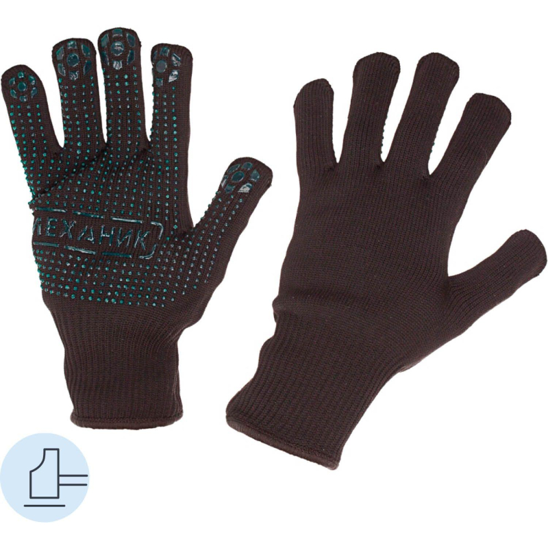 Перчатки защитные трикотажные Manipula МЕХАНИК БЛЭК хлопок/нейлон(TNG-30)р9