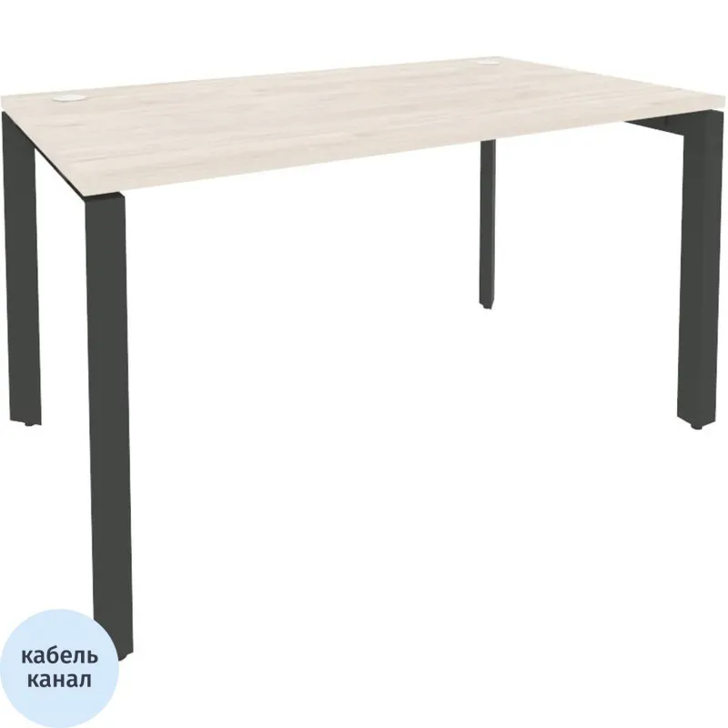 Стол ONIX-П П на металлокаркасе O.MP-SP-3.8 денвер светлый/антрацит Ш1380