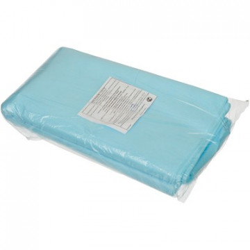 Простыня н/с 200х70см спанбонд пл.40 лам Tutami span L голуб 10шт/уп  Гекса