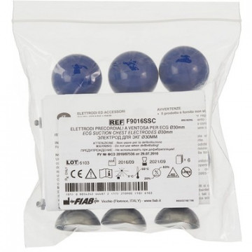 Электроды для ЭКГ многораз. D 30 грудные комплект 6 шт Fiab F9009SSC