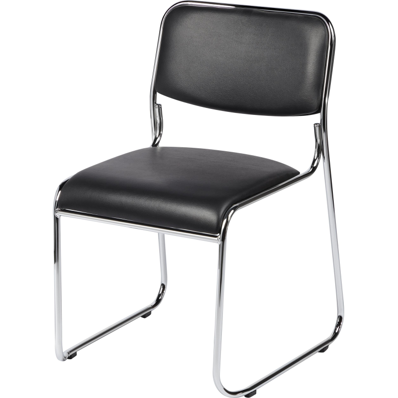 Стул BN_TQ_Стул Echair-802 VP к/з черный,без подл., хром