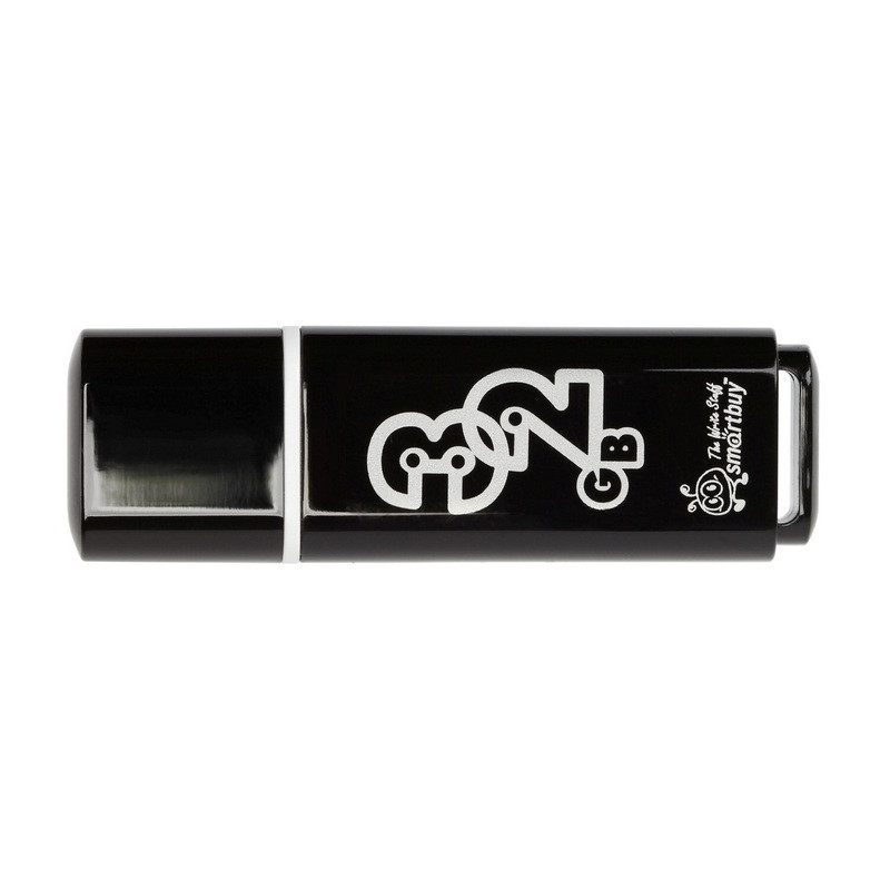 Флеш-память Smartbuy Glossy, 32Gb, USB 2.0, чер, SB32GBGS-K