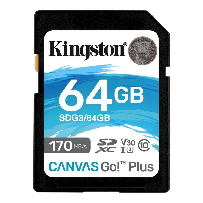 Карта памяти Kingston Canvas Go! Plus SDXC UHS-I Cl10, SDG3/64Gb