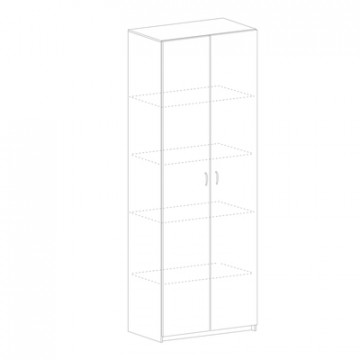 Шкаф SP Бюджет   закр. 2554 (651,880) дуб ш.св./серый 1810(430/030)