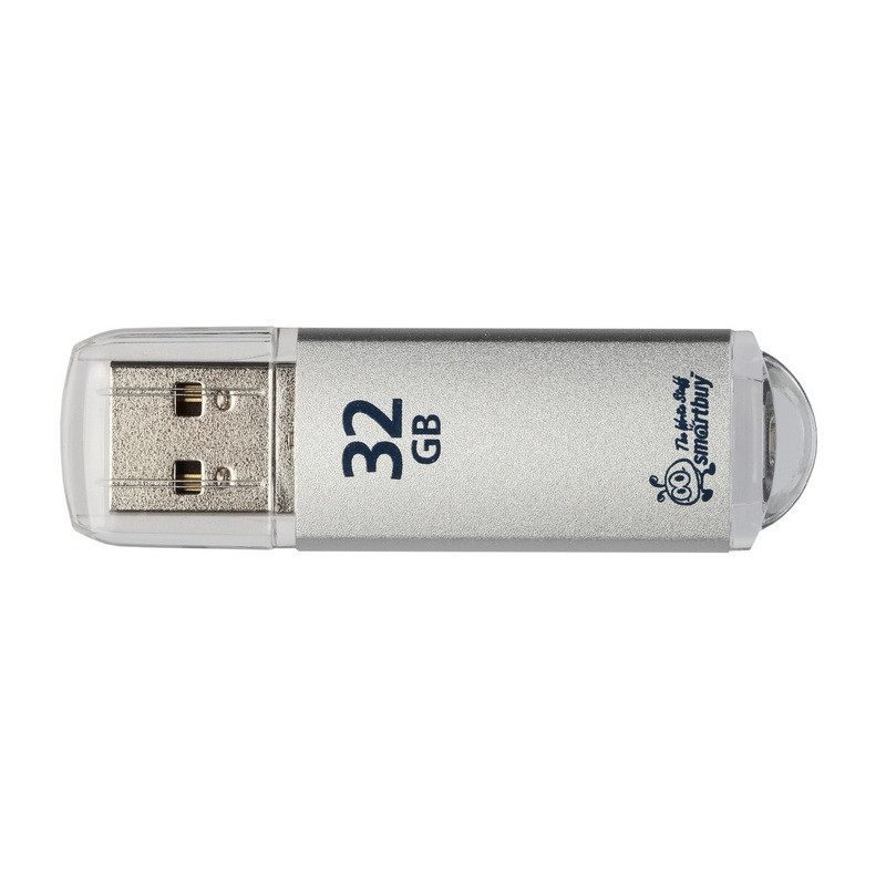 Флеш-память Smartbuy V-Cut, 32Gb, USB 2.0, сереб, SB32GBVC-S