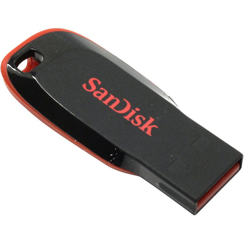Флеш-память SanDisk Cruzer Blade, 16Gb, USB 2.0, ч/крас, SDCZ50-016G-B35