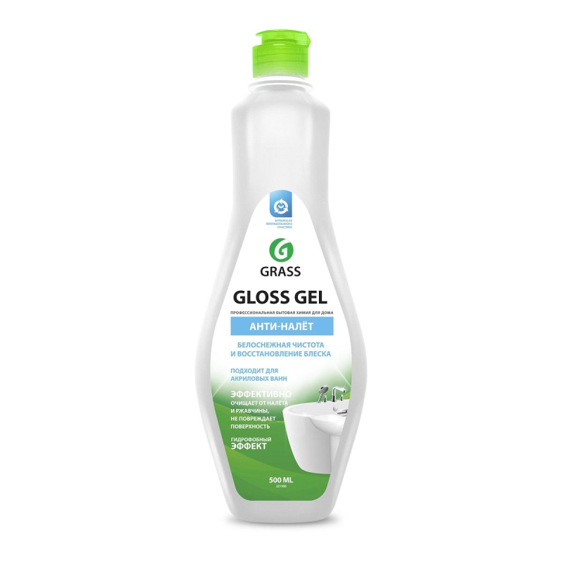 Средство для сантехники Grass Gloss Gel сл/кисл д/дел уход за акр мет 0,5л