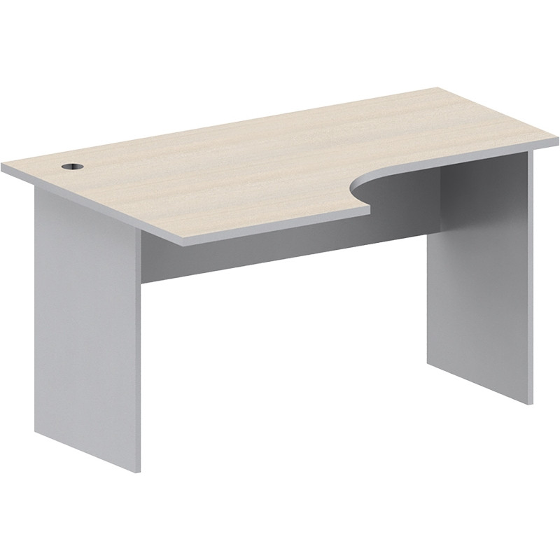 Стол Easy St левый (008,234) светлый дуб/серый (430/030) Ш1400