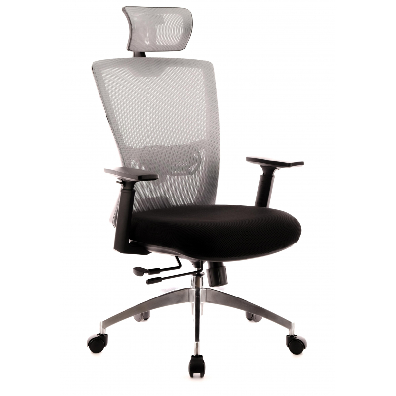 Кресло EV_ Everprof Polo S сетка/ткань черный/серый, алюминий