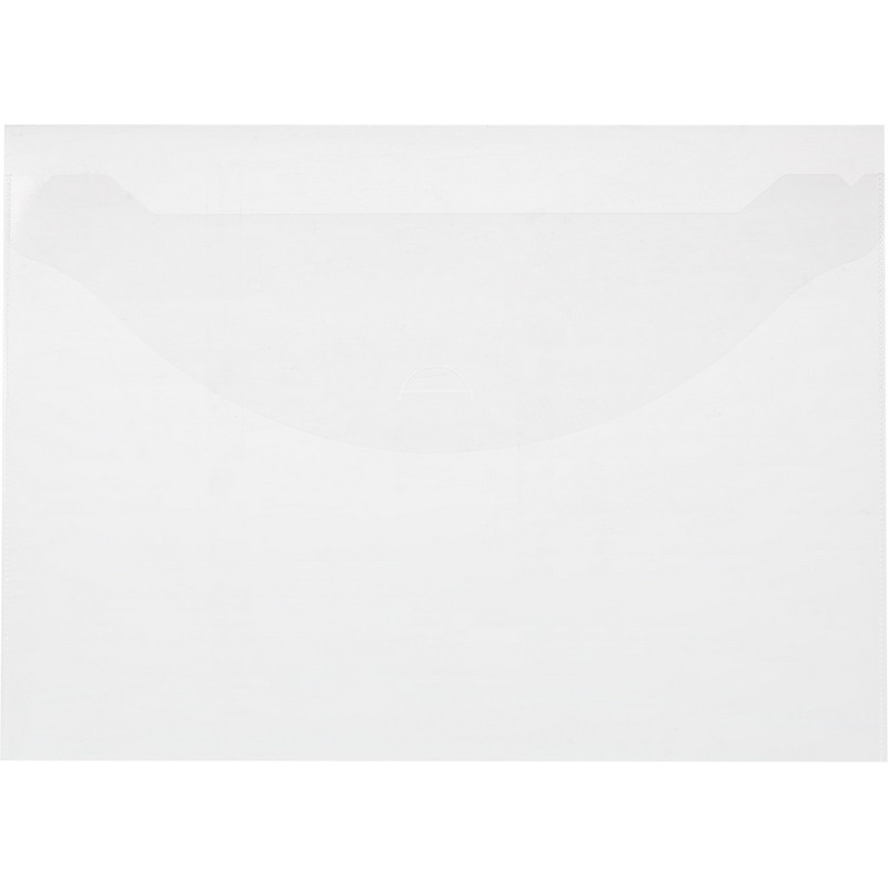 Папка-конверт с клапаном 180 прозрачный 10 шт/уп