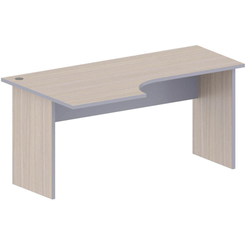 Стол Easy B левый (439,261) светлый дуб/серый (430/440) Ш1600