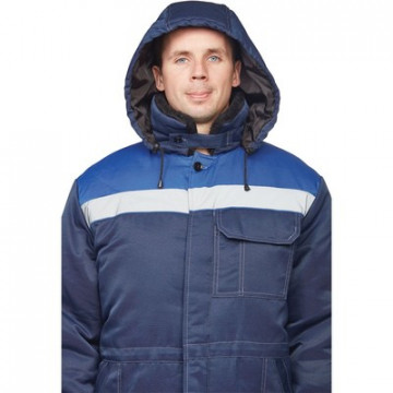 Куртка рабочая зимняя муж з32-КУ син/вас смес 48-50/170-176 (Арсенал-СП)