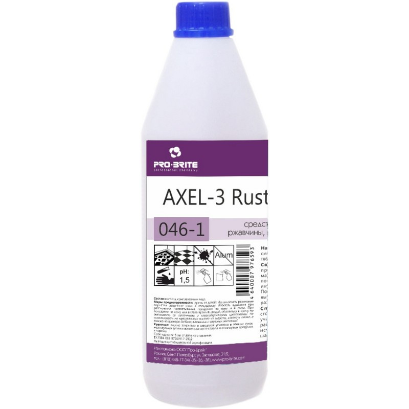 Профхим спец пятновывод кровь-ржавч Pro-Brite/AXEL-3 Rust Remover, 1л