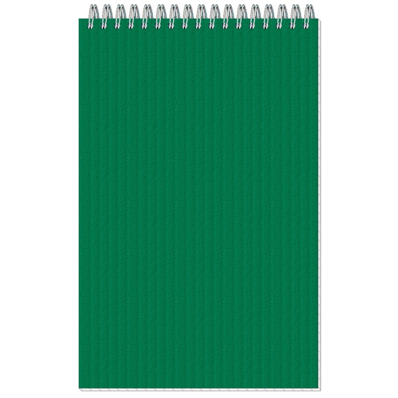 Блокнот МИКРОВЕЛЬВЕТ- А5 50л. спираль, зеленый, клетка 40шт