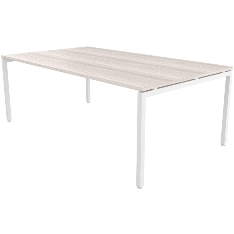 Стол МО_STEEL для переговоров 240х120х76 11703 св. дуб/белый