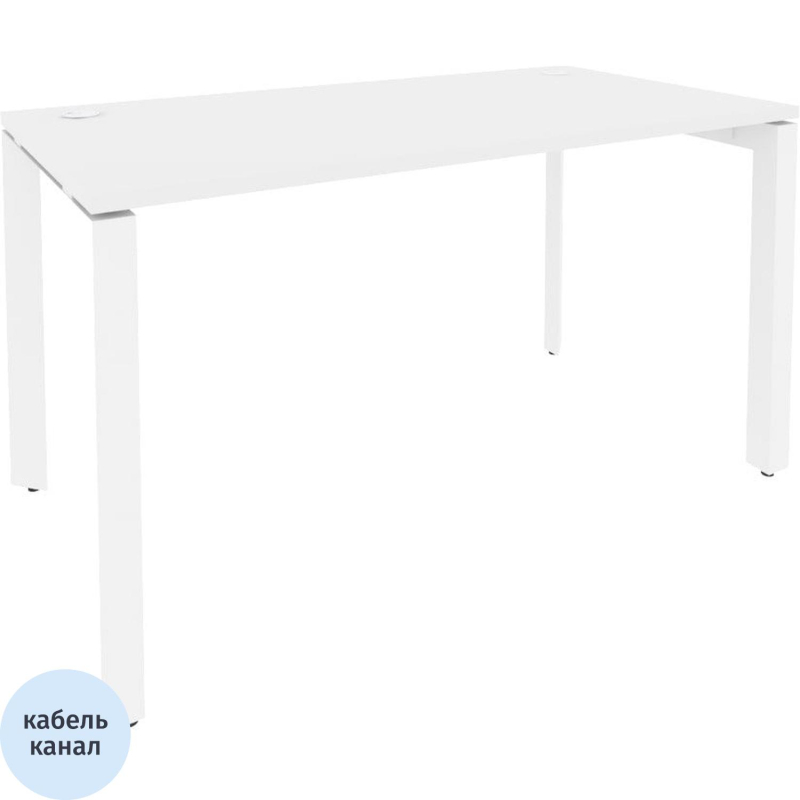 Стол ONIX-П П на металлокаркасе O.MP-SP-3.7 белый бриллиант/белый Ш1380