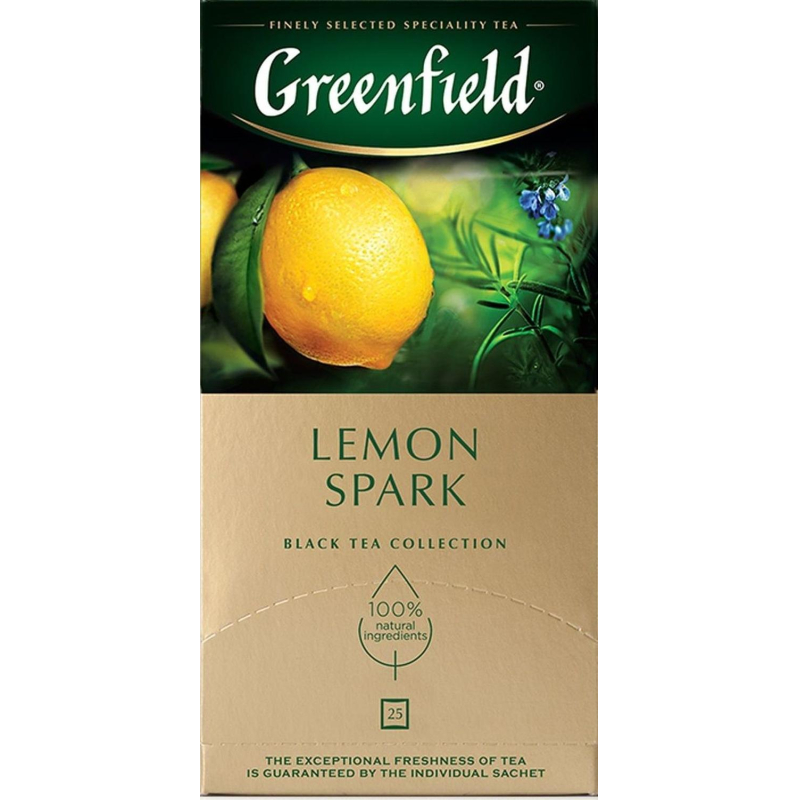 Чай Greenfield Lemon Spark черный фольгир.25пак/уп 0711-10