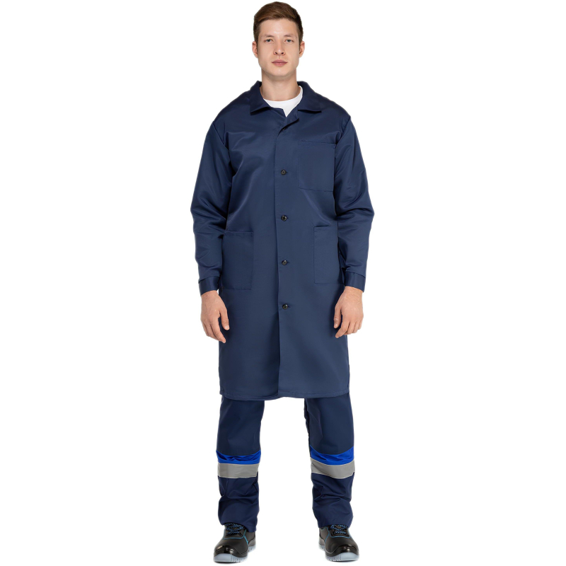 Халат муж. смесовый у03-ХЛ синий(р.48-50) 170-176