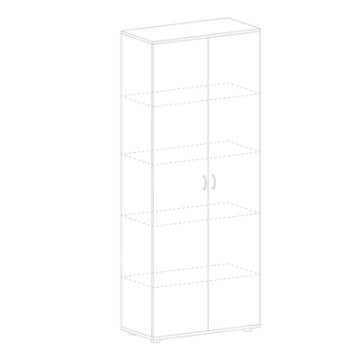 Шкаф SL Imago   закрытый СТ-1.9 белый (крем) (СТ-1,Д-1Пр,Д-1Л)