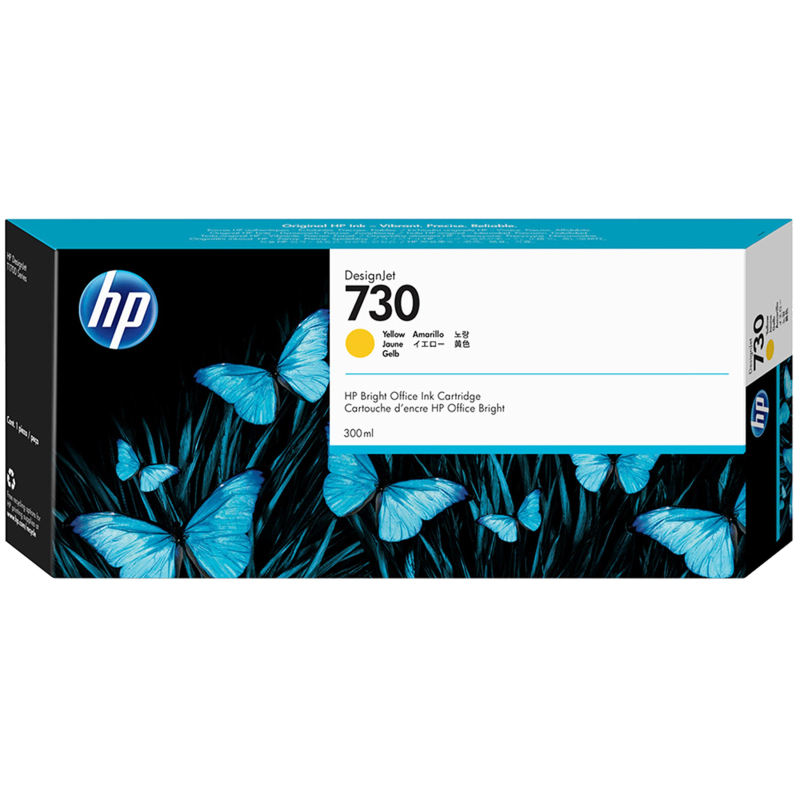 Картридж струйный HP 730 P2V70A жел. для для DesignJet T1700 (300 мл)