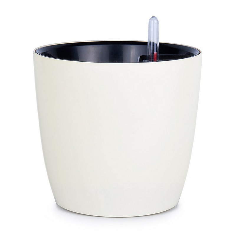 Горшок цветочный с автополивом КОМФОРТ 3,5л белый ПИ-25-9ТХ