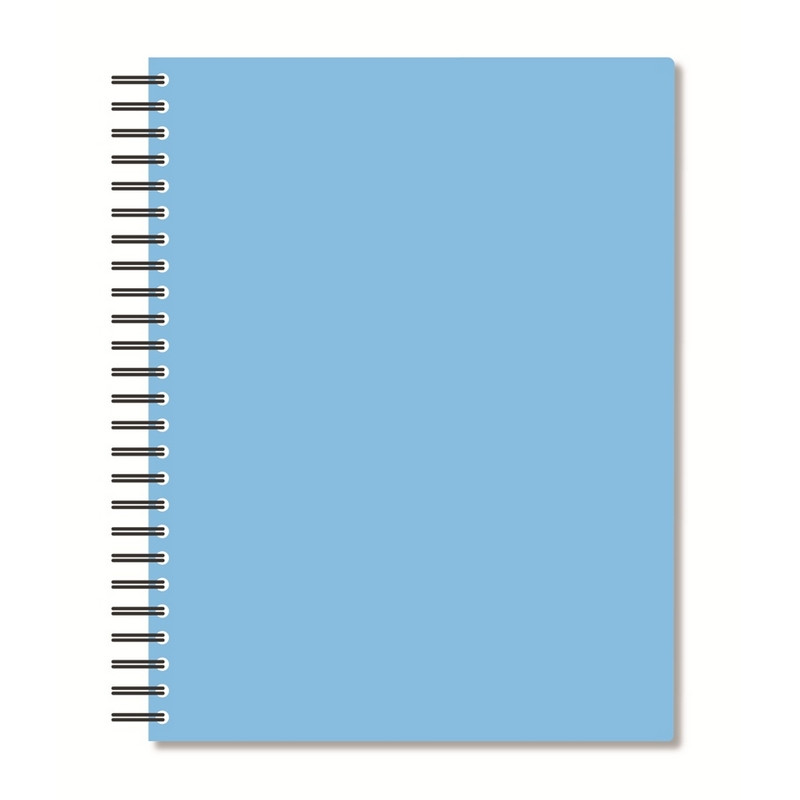 Бизнес-тетрадь А5,96л,кл,спир,пластик,тон.бл. Attache Bright colours Голуб