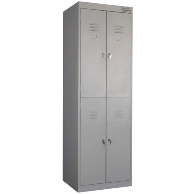 Шкаф для одежды металлический MZ_ШРК-24-600 2 секции,4 ячейки 600х500х