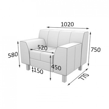Кресло MV_Flagman синее Oregon 03