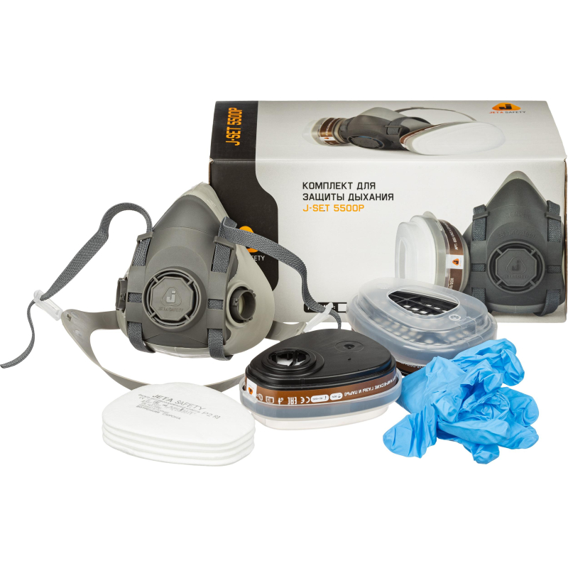 Комплект защитный JetaSafety5500P(перч,п/маска,фильтр,предфильт,держат) р.М