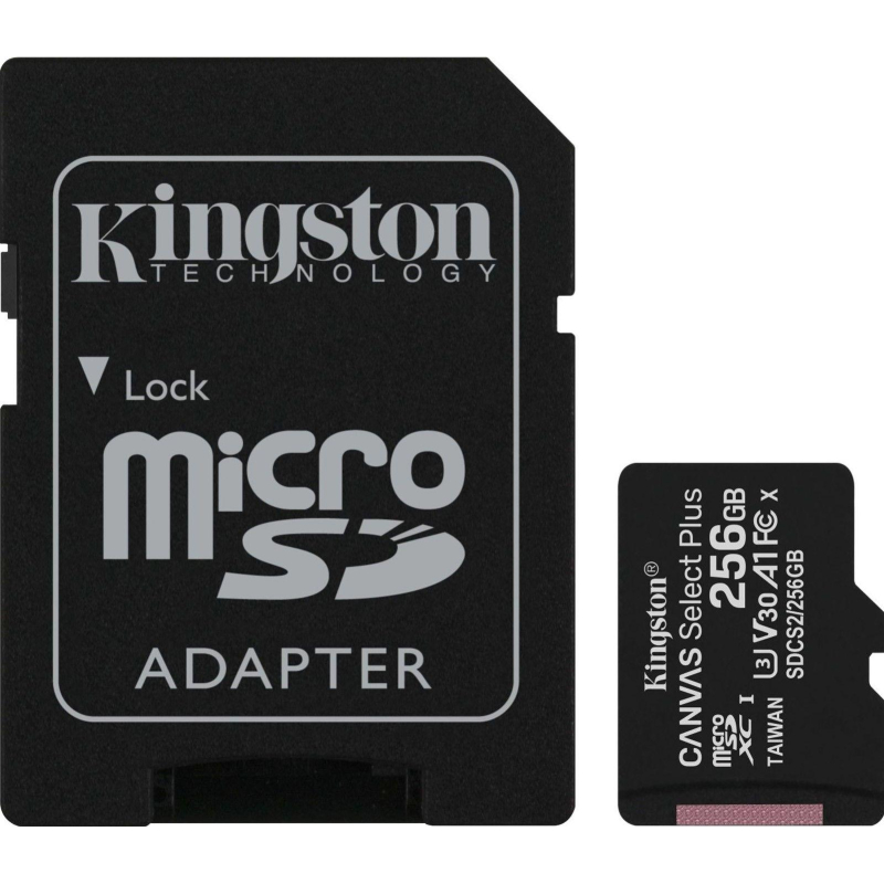 Карта памяти Kingston Canvas Select Plus microSDXC UHS-I +ад, SDCS2/256GB