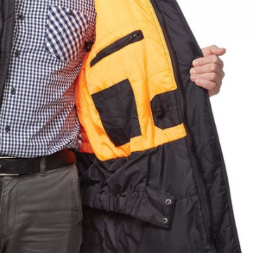 Куртка рабочая зимняя муж Аляска удлиненная черн  (р.52-54)170-176